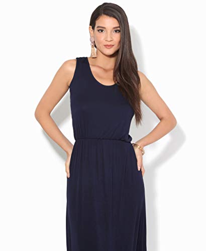 KRISP Vestido Mujer Tallas Grandes Largo Barato Casual Ibicenco De Día Ropa Hippie Online Ofertas, (Azul Marino (3288), 38 EU (10 UK)), 3288-NVY-10