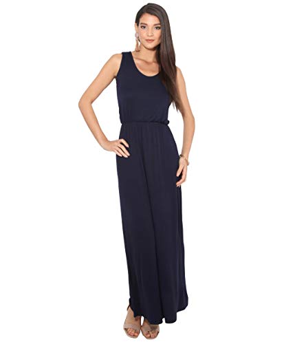 KRISP Vestido Mujer Tallas Grandes Largo Barato Casual Ibicenco De Día Ropa Hippie Online Ofertas, (Azul Marino (3288), 38 EU (10 UK)), 3288-NVY-10