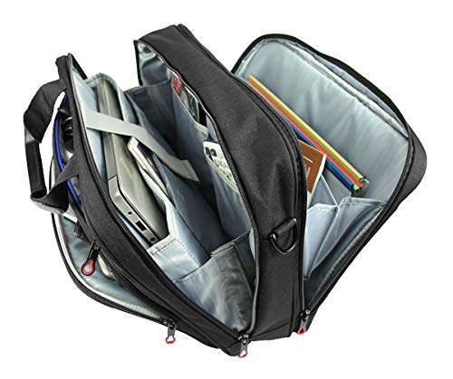 KROSER Bandolera para Portátil 15,6" Maletín Bolso de Mensajero Hidrófugo Caja de Ordenador Maletín Durable Funda para Tableta con Bolsillos RFID para Negocios/Universidad/Mujeres/Hombres