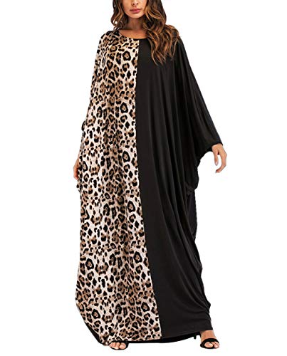KRUIHAN Vestido Largo Casual para Mujer Abaya - Vestido de Cóctel Suelto de Talla Grande para Mujer