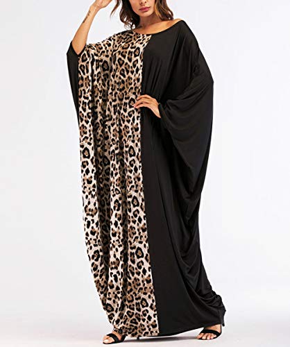 KRUIHAN Vestido Largo Casual para Mujer Abaya - Vestido de Cóctel Suelto de Talla Grande para Mujer