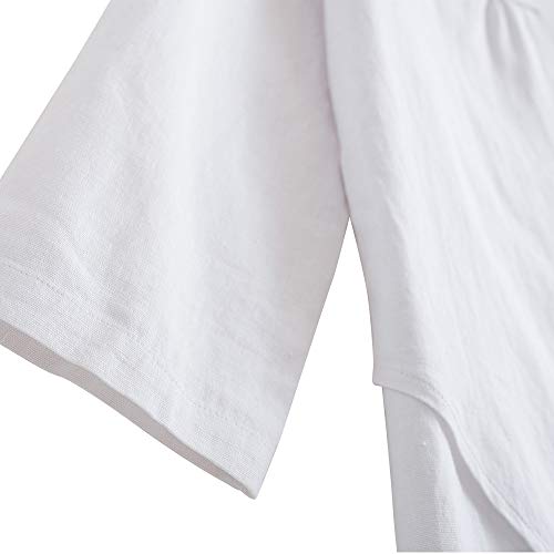 KSUA Uniforme de Artes Marciales para Mujer Ropa de Kung Fu Ropa de algodón Tai Chi Traje de Ejercicio con Mangas de Tres Cuartos, EU S/Etiqueta M