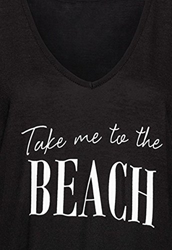 L-Peach Camiseta con Borla para Mujer T-Shirt Túnica de Playa Verano Bikini Cover Ups Hombros Desnudos