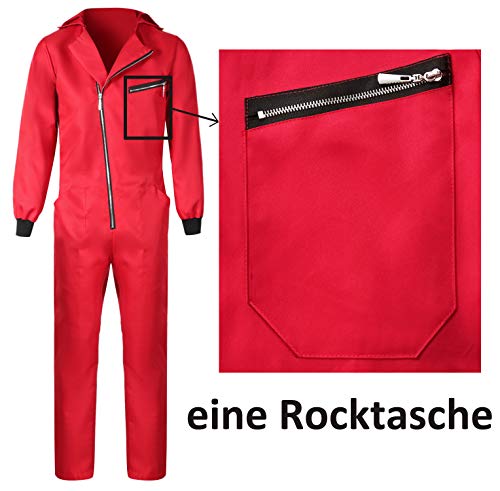 La Casa De Papel Disfraz Rojo Mono Hombre Mujer rojo XS