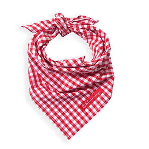 La Fraise Rouge 4251005600818 Marcel - Pañuelo para cuello, diseño a cuadros vichy, color rojo y blanco