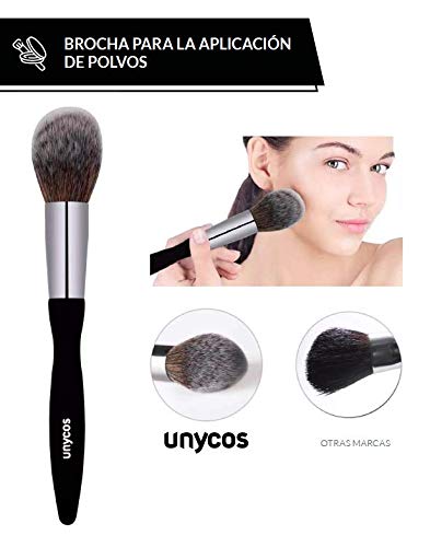 La Mente es Maravillosa - Set de Brochas de Maquillaje Profesional (Pinceles de Ojos, Rubor, Contorno, Corrector.) Estuche de Viaje Elegante (Estuche Cuadrado)