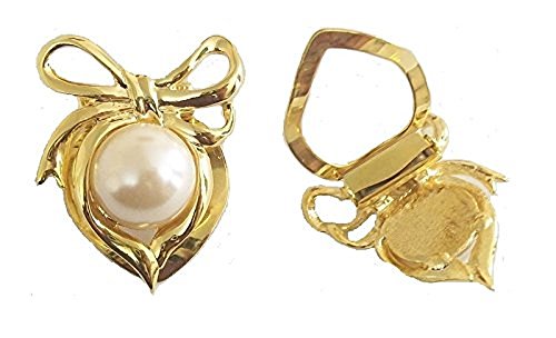 La mujer de victorianos perla de oro arco Clip accesorios Scarve bufanda de la manera