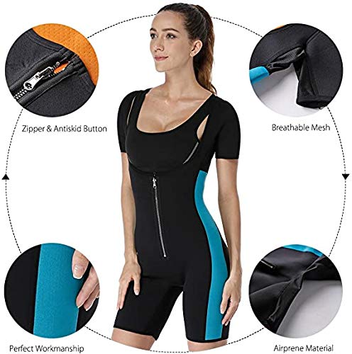 【La última Versión Original 2021】 Traje Sauna para Adelgazar, Chándal y chaleco termico de Entrenamiento, Faja Reductora de Abdomen in Neopreno para Deporte Fiteness (L)