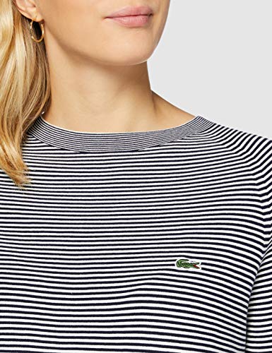 Lacoste Af2402 Suéter, Marine/Farine, 40 para Mujer