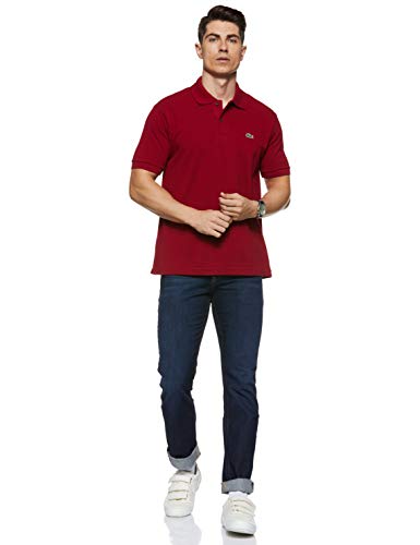 Lacoste L1212, Camisa de Polo para Hombre, Rojo (Bordeaux), 5XL