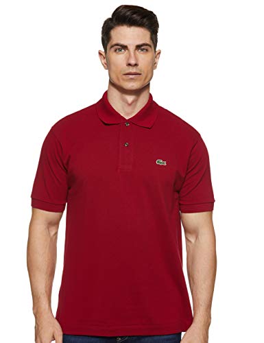 Lacoste L1212, Camisa de Polo para Hombre, Rojo (Bordeaux), 5XL