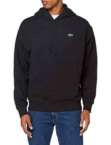 LACOSTE L!VE Sh1441 Suéter, Noir/Noir, 3XL Unisex Adulto
