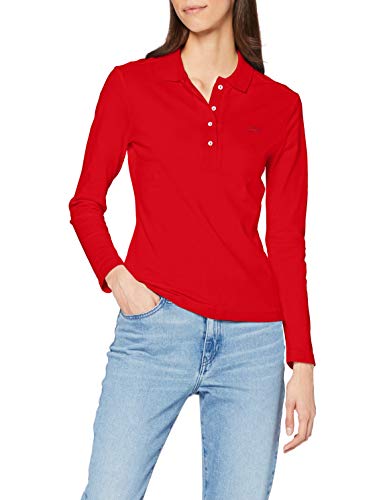 Lacoste PF5464 Camisa de Polo, Rouge, 34 para Mujer
