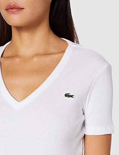 Lacoste TF5457 Camiseta, Blanco, Blanca, 44 para Mujer