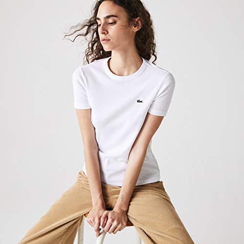 Lacoste TF5463 Camiseta, Blanc, 38 para Mujer