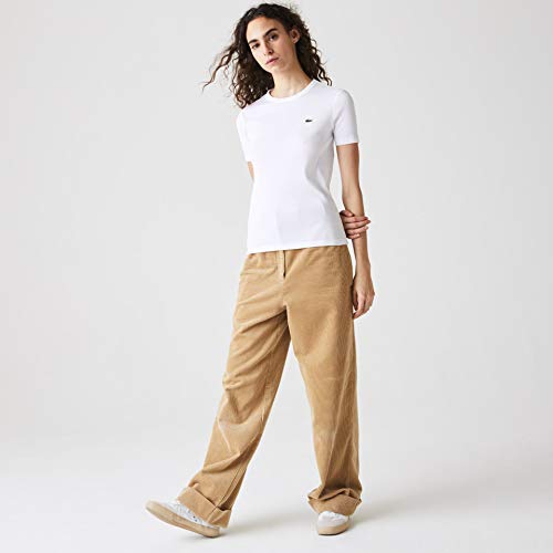 Lacoste TF5463 Camiseta, Blanc, 38 para Mujer