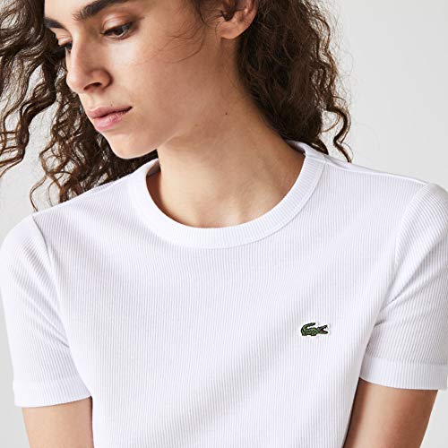 Lacoste TF5463 Camiseta, Blanc, 38 para Mujer