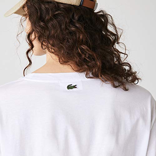 Lacoste Tf5627 Camiseta, Blanco (Blanc/Methylene Bed), 42 para Mujer