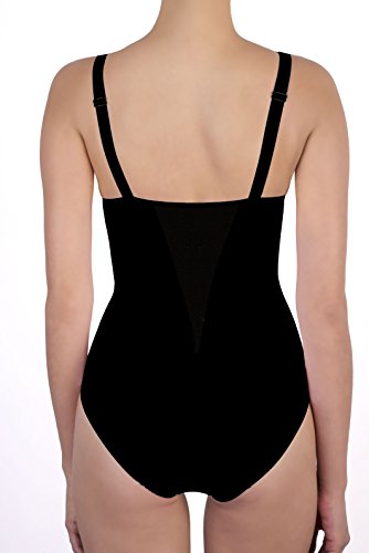 Lady Bella P6738 Body Reductor para Mujer en Copas C - Faja Moldeadora sin Aros, preformada, no Acolchada y sin Costuras - Body Interior de Doble Tela para un Vientre Plano (Beige, 115C)