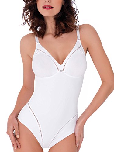 Lady Bella P6738 Body Reductor para Mujer en Copas C - Faja Moldeadora sin Aros, preformada, no Acolchada y sin Costuras - Body Interior de Doble Tela para un Vientre Plano (Beige, 115C)