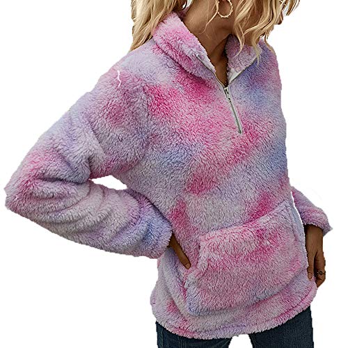 LAIYUTING 2020 SuéTer De Mujer De Lana con Solapa Tie-Dye De Moda De Invierno