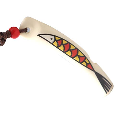 LAJICEF Indumentaria Femenina de cerámica Colgante del silbido del Hombre Collar Hecho a Mano de la Cuerda de Estudiantes Silbato, Collar de la Mujer