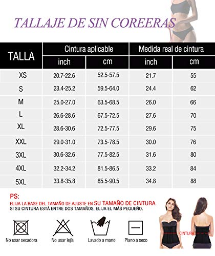 LaLaAreal Fajas Reductoras Corset Cincher Bustiers Corsé Adelgazantes de Cinturón Formación para Body Shaper Mujer 5X-Large