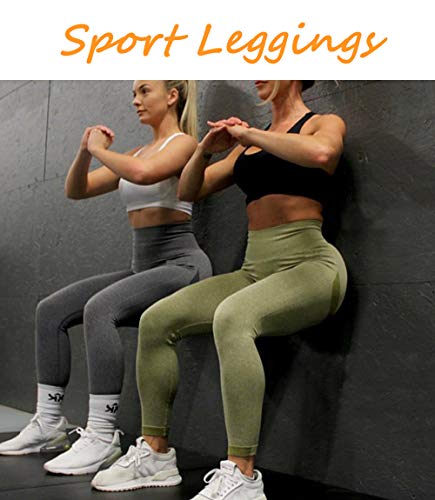 Lalamelon Leggins Deportivos Mujer Push up Mallas Pantalones Cintura Alta Yoga Leggings Pantalón Moda Sin Costuras para Fitness Running Deporte Elásticos y Transpirables