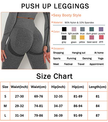 Lalamelon Leggins Deportivos Mujer Push up Mallas Pantalones Cintura Alta Yoga Leggings Pantalón Moda Sin Costuras para Fitness Running Deporte Elásticos y Transpirables