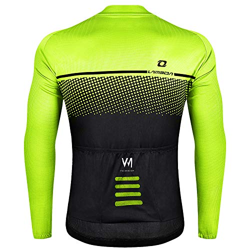 LAMEDA Maillot Ciclismo Hombre Ropa Camiseta Jersey Bicicleta MTB con Mangas Largas para Entretiempo Y Invierno(S)