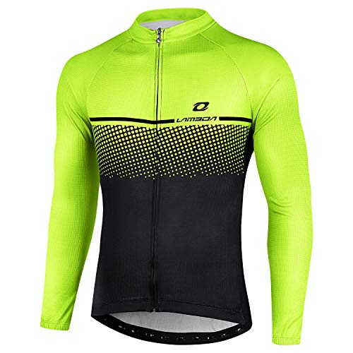 LAMEDA Maillot Ciclismo Hombre Ropa Camiseta Jersey Bicicleta MTB con Mangas Largas para Entretiempo Y Invierno(S)