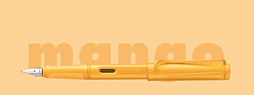 LAMY Safari Candy 021 – Pluma estilográfica Moderna en Color Mango con Mango ergonómico y diseño Atemporal – Pluma F – Modelo Especial