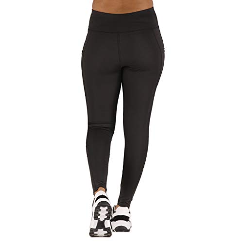 LANSKIRT Leggins Mujer Deporte Deportivos Fitness Running Pantalones Yoga con Bolsillos Mallas Elásticos Ajustados Transpirables para Dama Fitness Estiramiento Jogging