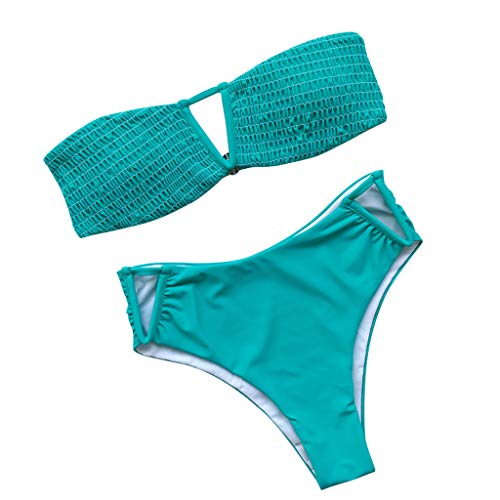 LANSKIRT Traje de Baño Mujer 2020 Bikinis Mujer Ropa de Playa Arcón Envuelto Trikini Biquini Vikinis Estampadas Flores Trikini Biquini Cintura Alta Ropa de Verano Bohemios