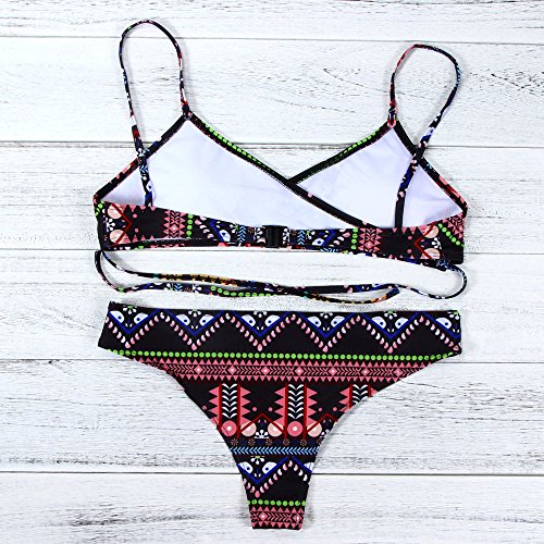 LANSKIRT_Bikinis Bikini Mujer Push Up Lanskirt Mujeres Conjunto de Traje de BañO Estampado Bohemio BañAdores con Relleno Trajes de BañO Mujer 2019 Baratos Bikini Estampado Dividido BañAdores