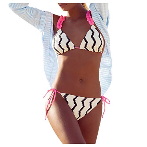 LANSKIRT_Bikinis Mujer Brazilian Bañadores Push Up Bohemio con Flecos Ropa de Playa Rayas de Tirantes Trikini Biquini Vikinis Moda 2020 Conjunto de Bikini Dos Piezas
