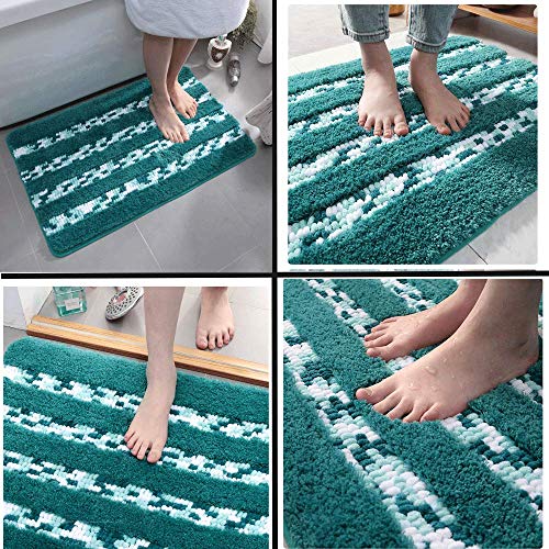 LAOSHIZI Alfombrillas de baño Suave Antideslizante Moda Enrejado Juego de alfombras de baño de 3 Piezas Naranja
