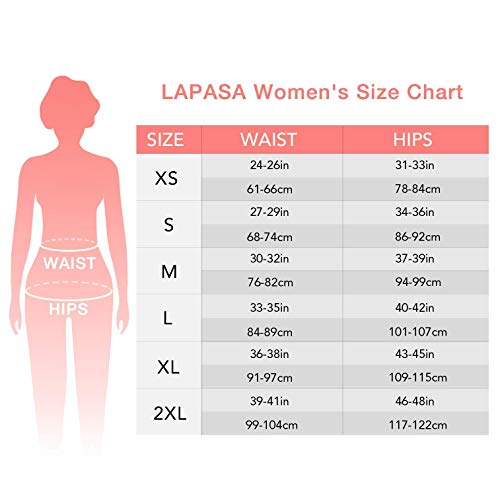 LAPASA Mallas Deportivas 3/4 Capris de Mujer Cintura Alta con Bolsillo (Leggings para Yoga, Pilates, Running) L02 (XS/34 (Cintura 58-66, Cadera 74-82 cm), Rojo Oscuro (Bolsillo Lateral))