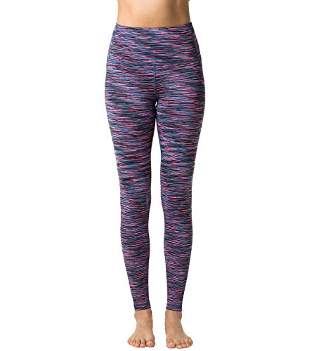 LAPASA Pantalón Deportivo de Mujer, Malla para Running, Yoga y Ejercicio. L01 (7. Purple Space Dye, XS)