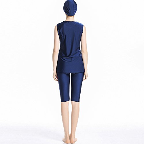 Las Mujeres de Las Mujeres Modestos Trajes de baño Traje de baño musulmán hindúes judíos Cortos Traje de baño (No-1, 3X-Large)