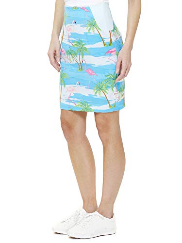 Las mujeres Opposuit Flamingirl vestuario flamenco, tamaño 36, Blazer falda Caribbean Carnival