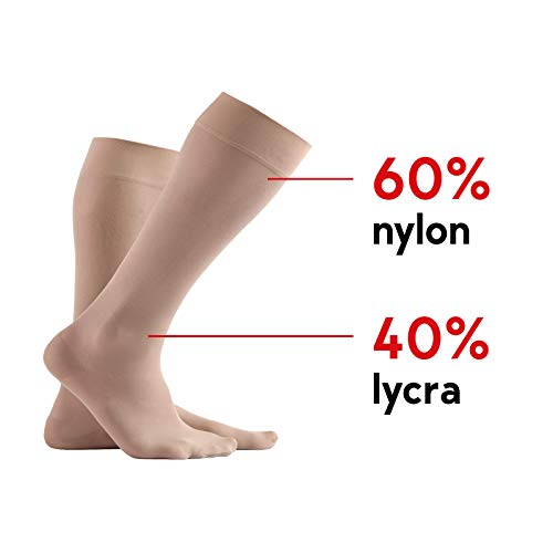 Lauma Medical, Medias de Compresión Hasta la Rodilla, con Puntera Cerrada para Mujeres y Hombres, Calcetines de Compresión Largos de 23-32 mmHg, Clase 2.