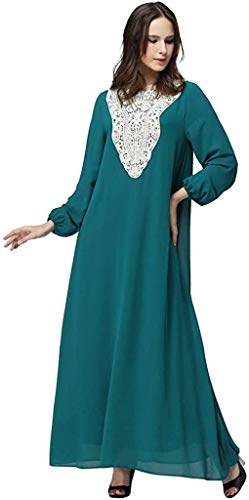 Lauriney Vestimenta Islámica Musulmanes Vestidos De Mujer Del Vestido Vestido Largo Vestido Vida de la Moda De Árabe Musulmán Doble Capa Suelta El Vestido Túnica Caftán Visten Ropas De Oración Dubai R