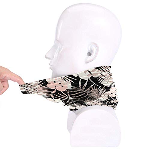 Lawenp estampado animal plantas tropicales patrón frío cuello calentador cara bufanda para unisex