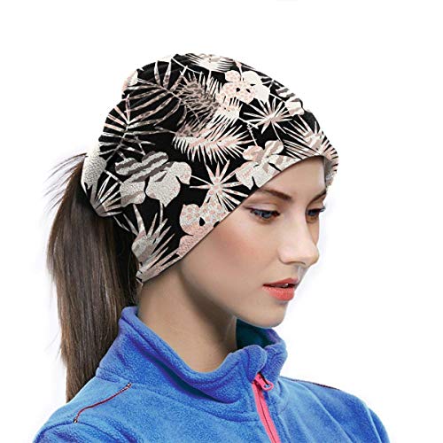 Lawenp estampado animal plantas tropicales patrón frío cuello calentador cara bufanda para unisex