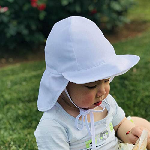 Lazzon Sombrero de Sol para Bebé Niños Niñas Verano Anti-UV Gorro De Playa con Ajustable Correa De La Barbilla