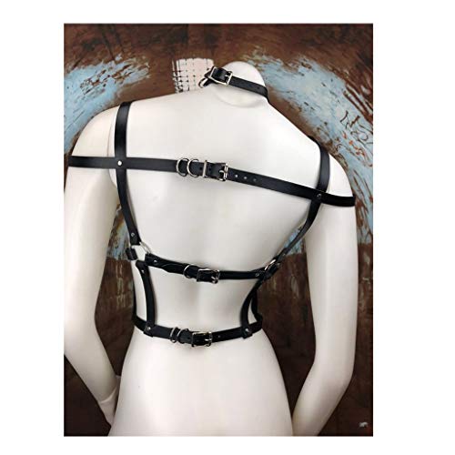 LBBDrrAL Traje de fiesta gótica de la ropa interior llena jaula de cuerpo honda vestido de la honda de la correa hueco recortada Bra top punk