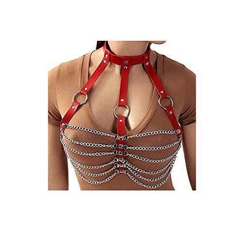 LBBDrrAL Traje de fiesta gótica de la ropa interior llena jaula de cuerpo honda vestido de la honda de la correa hueco recortada Bra top punk