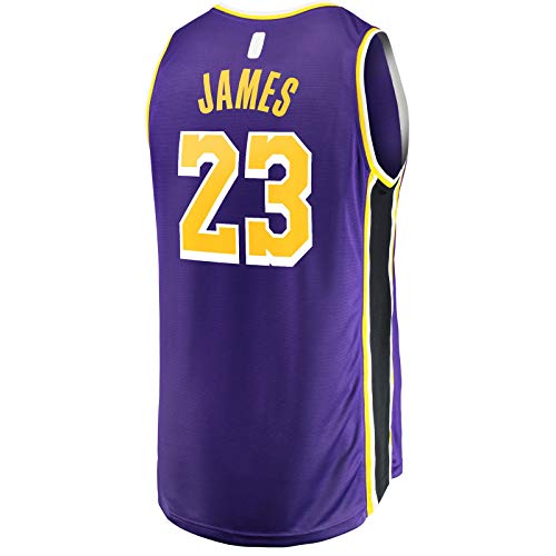 LeBron Camiseta de baloncesto James Traning Jersey Los Angeles Sudadera Lakers #23 Fast Break Jersey Morado – Statement Edition-M