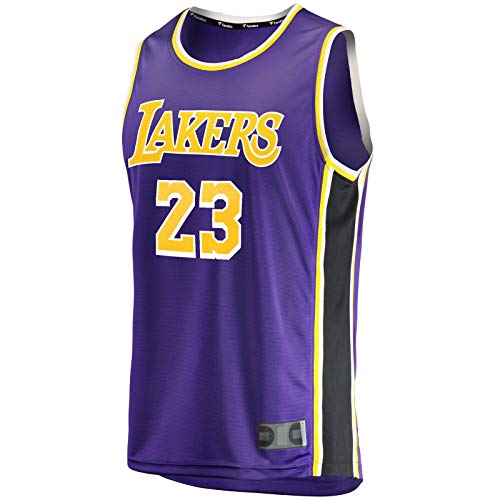 LeBron Camiseta de baloncesto James Traning Jersey Los Angeles Sudadera Lakers #23 Fast Break Jersey Morado – Statement Edition-M